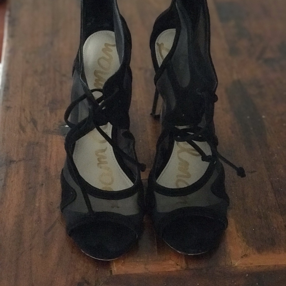 Sam Edelman Black Open Toe Heels